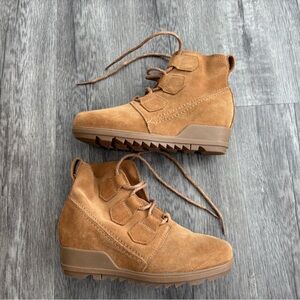 Women’s Sorel Suede Leather Wedge Boots 6.5